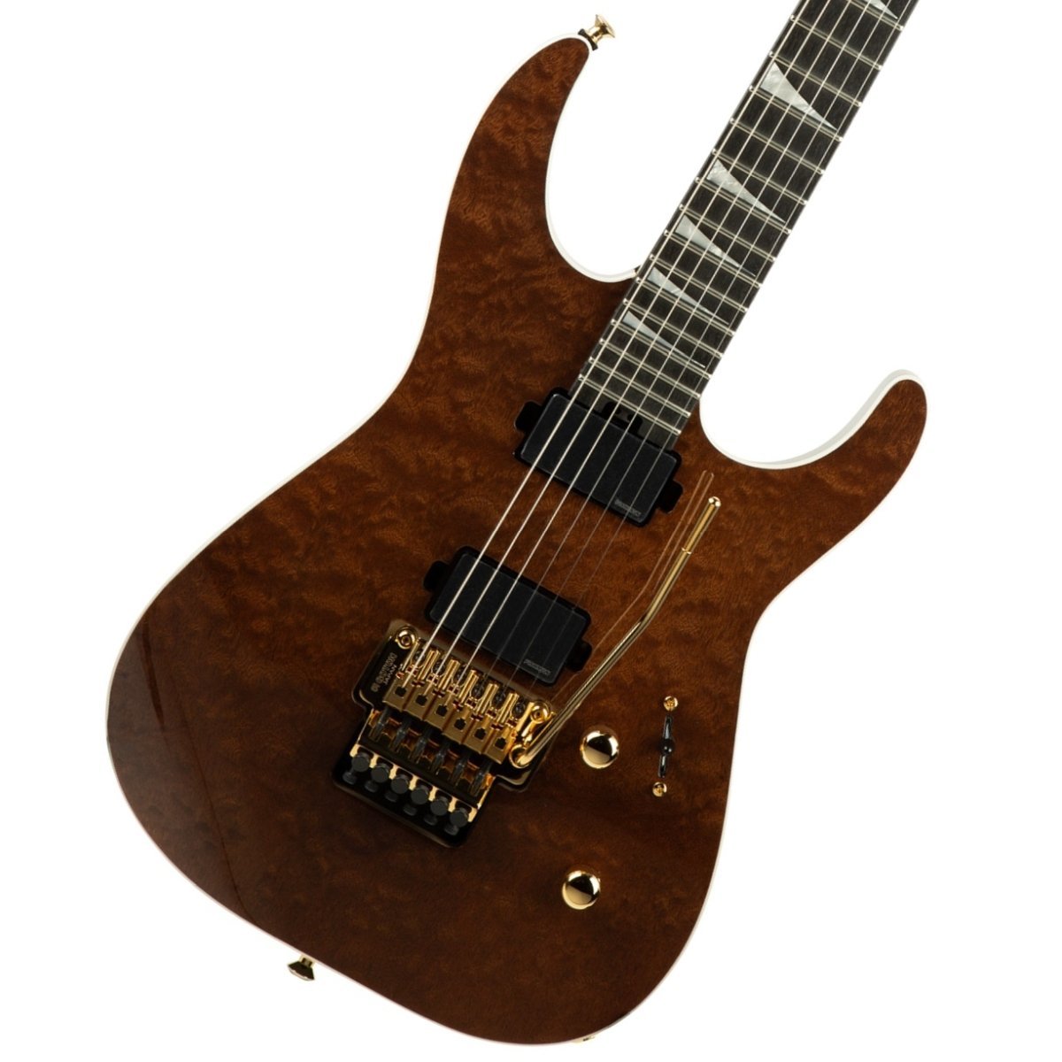 Jackson MJ Series Dinky DK FF Burl Mahogany Ebony Fingerboard Dark