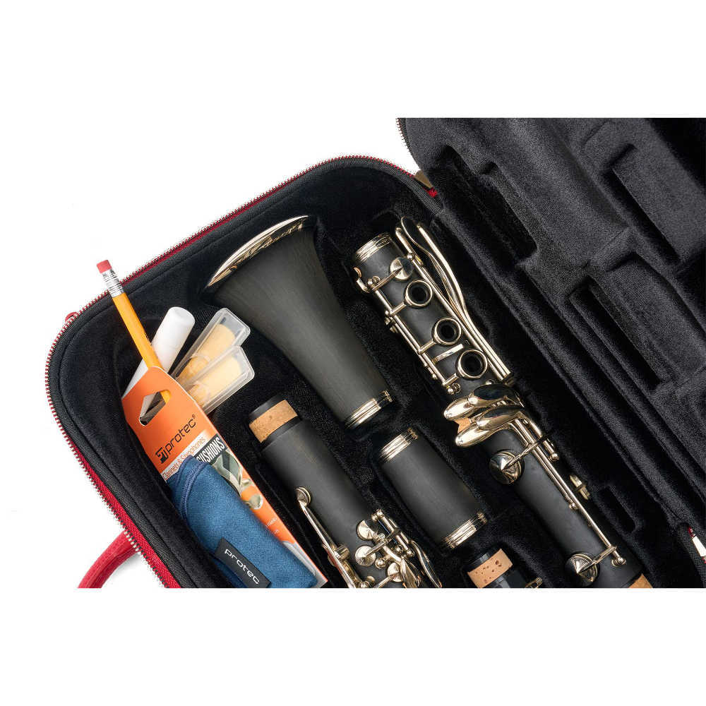 【音楽を趣味に‼️】プラスチック製クラリネット本体 ケース付き PRO TEC プロテック RU307 Red Rumi PRO PAC クラリネットケース（新品