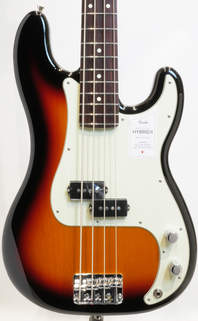 ベース Fender hybrid II precision bass Fender Made in Japan Hybrid II Maple Fingerboard Black Precision