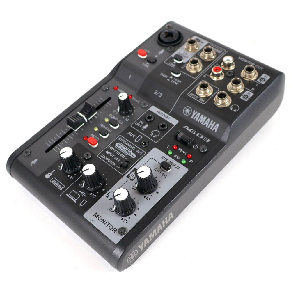 ☆YAMAHA AG03 MK2☆ライブストリーミングミキサー☆新品同様☆ 基本機能を強化した後継モデルに加え、ミキサー・マイク一体型