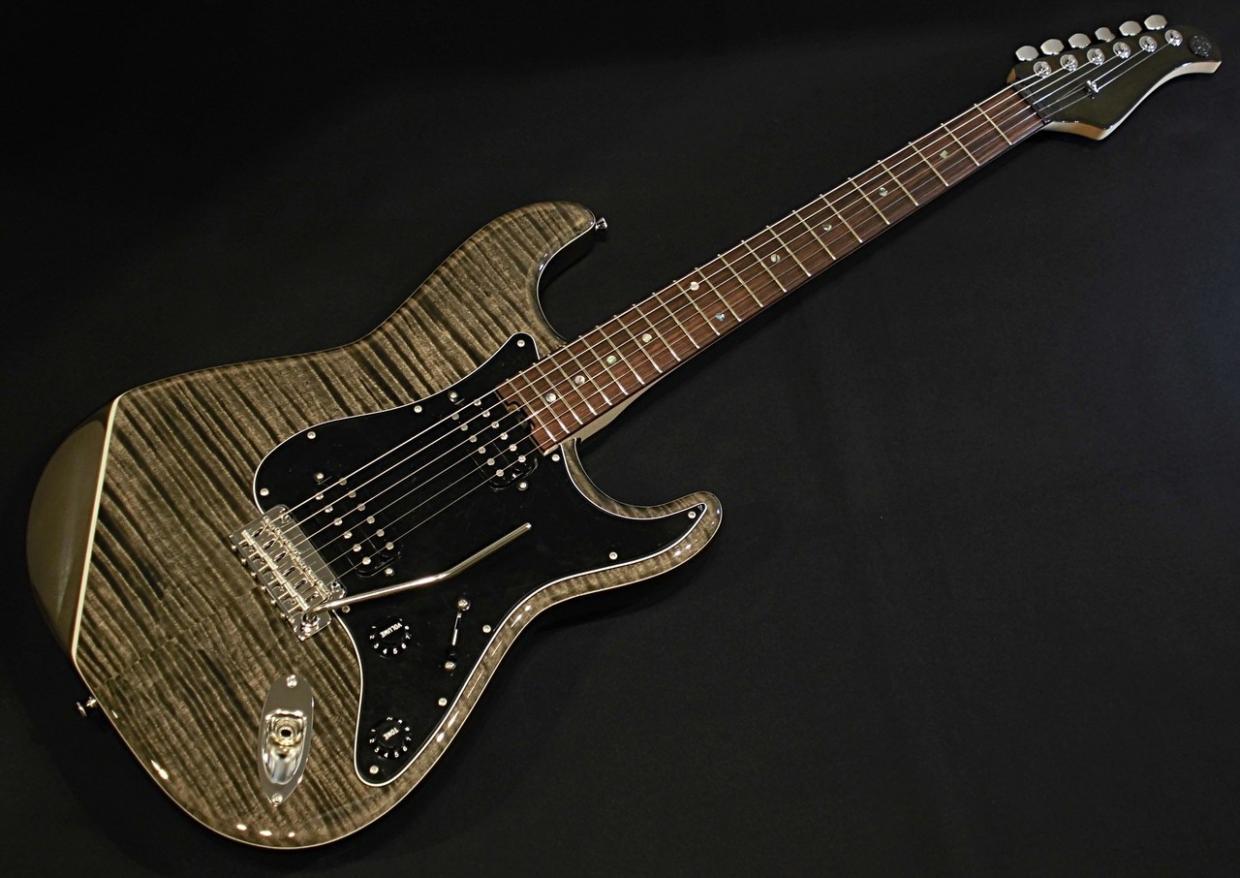 Kz Guitar Works Kz ST Trad 22 2H5 Flamed Maple Top / Trans Black