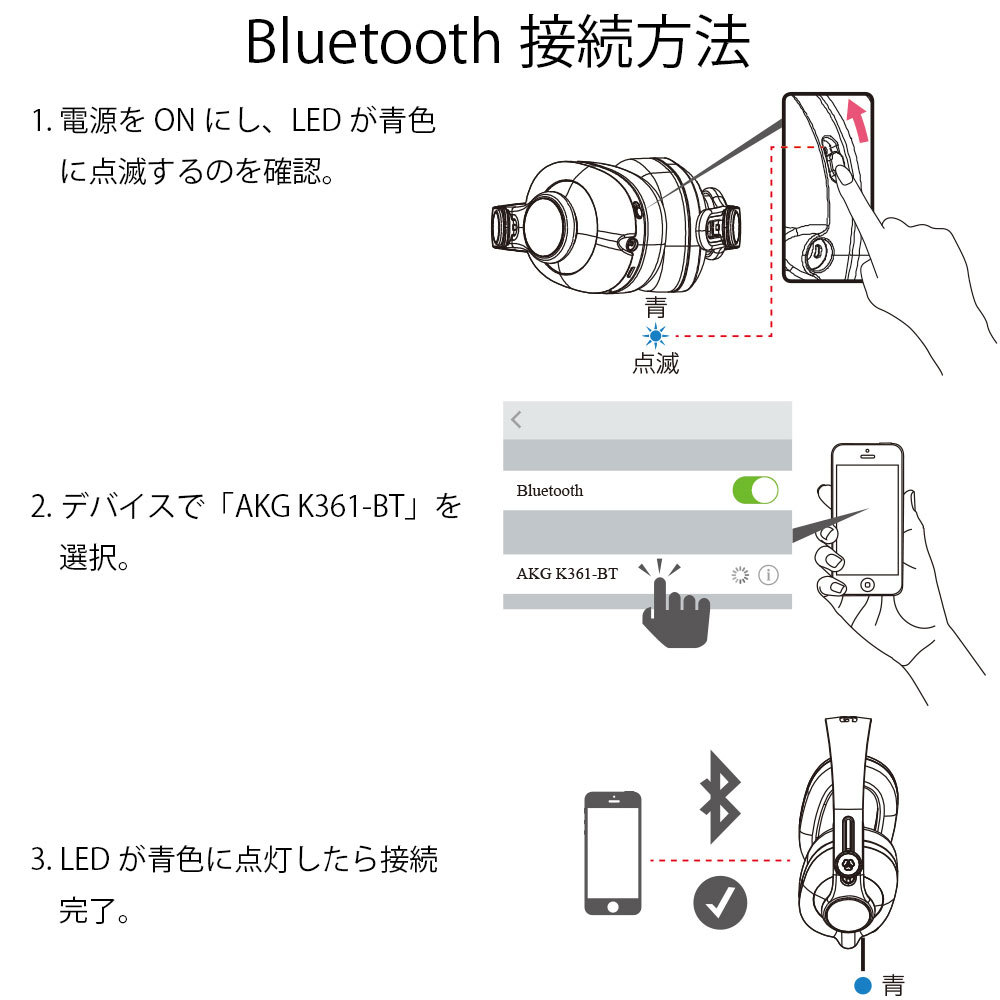 AKG アーカーゲー K361-BT-Y3 Bluetooth対応 密閉型 モニター