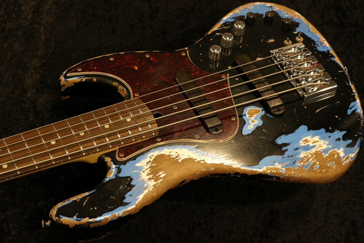 ベース Xotic Custom Xotic Custom Order XJ-1T 5st MH Super Heavy Aged / Black over Lake