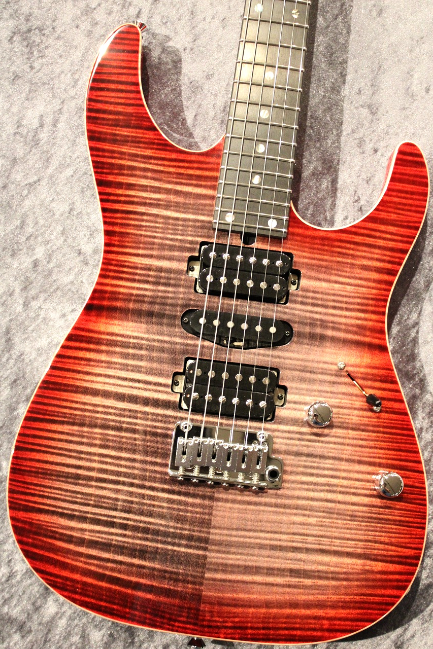T's Guitars Custom Order DST-Pro24 5A Flame/Alder Black Red Burst #032789 【鬼フレイムトップ】【現地選定材】