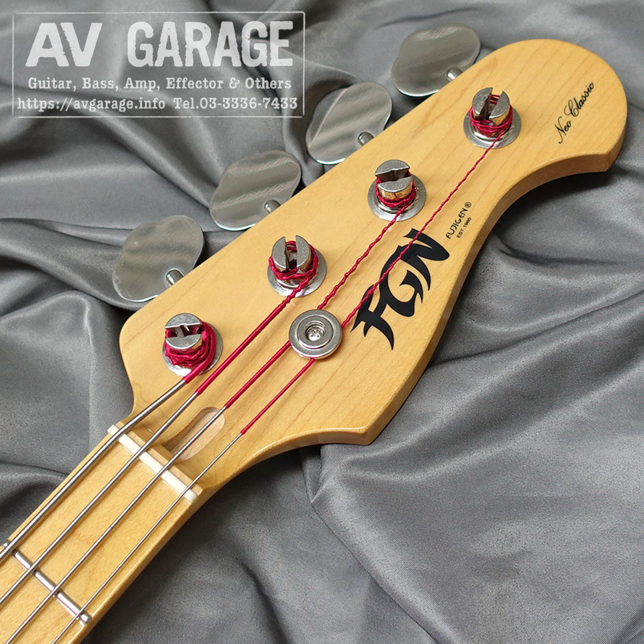 N*h様 ペテンシーフシギバース FUJIGEN NJB100MBAH/01 SBB エレキベース シースルーブルー