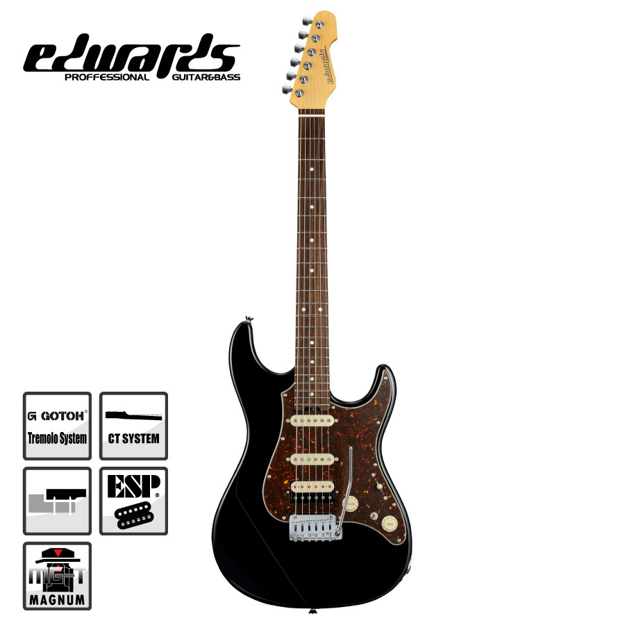 EDWARDS E-SNAPPER-AL/R -Black- │ ブラック（新品/送料無料）【楽器検索デジマート】