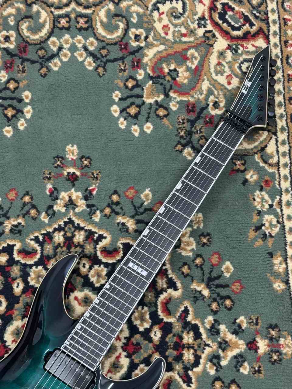 E-II HORIZON FR-7 QM Black Turquoise Burst 7弦 / FLOYD ROSE