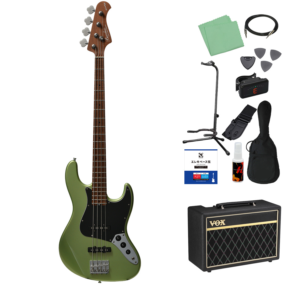 Bacchus WL4-STD/RSM ベース 初心者12点セット 【VOXアンプ付】 FRG