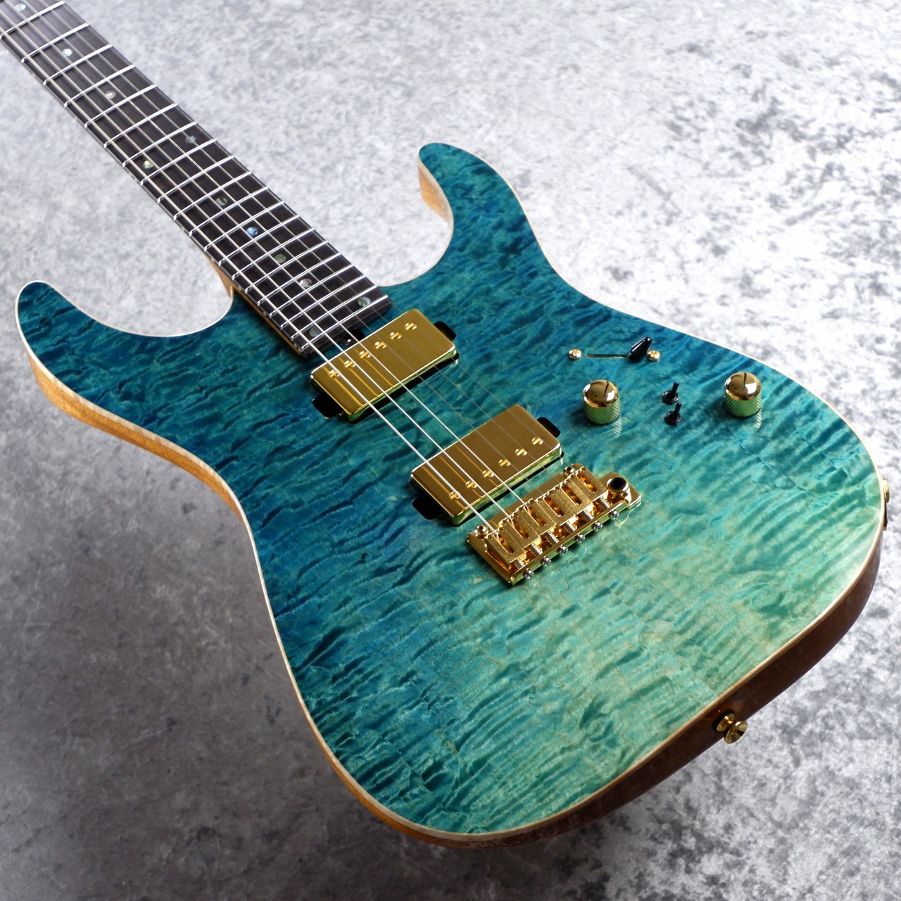 スポルト　カリメイプル　5A T's Guitars DST-Pro24 Kuro Limited 5A Exoticl Maple Top Honduras