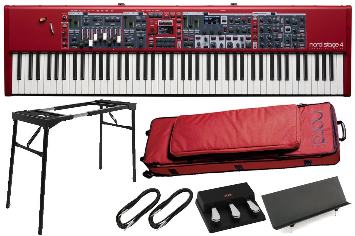 CLAVIA Nord Stage 4 88 純正ケース＆3本ペダル＆スタンドセット【渋谷