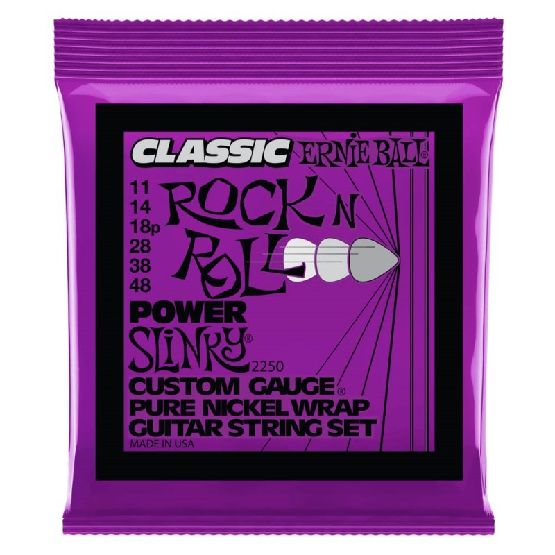 ERNIE BALL Power Slinky Classic Rock n Roll Pure Nickel Wrap Electric Guitar Strings #2250 【在庫処分超特価】