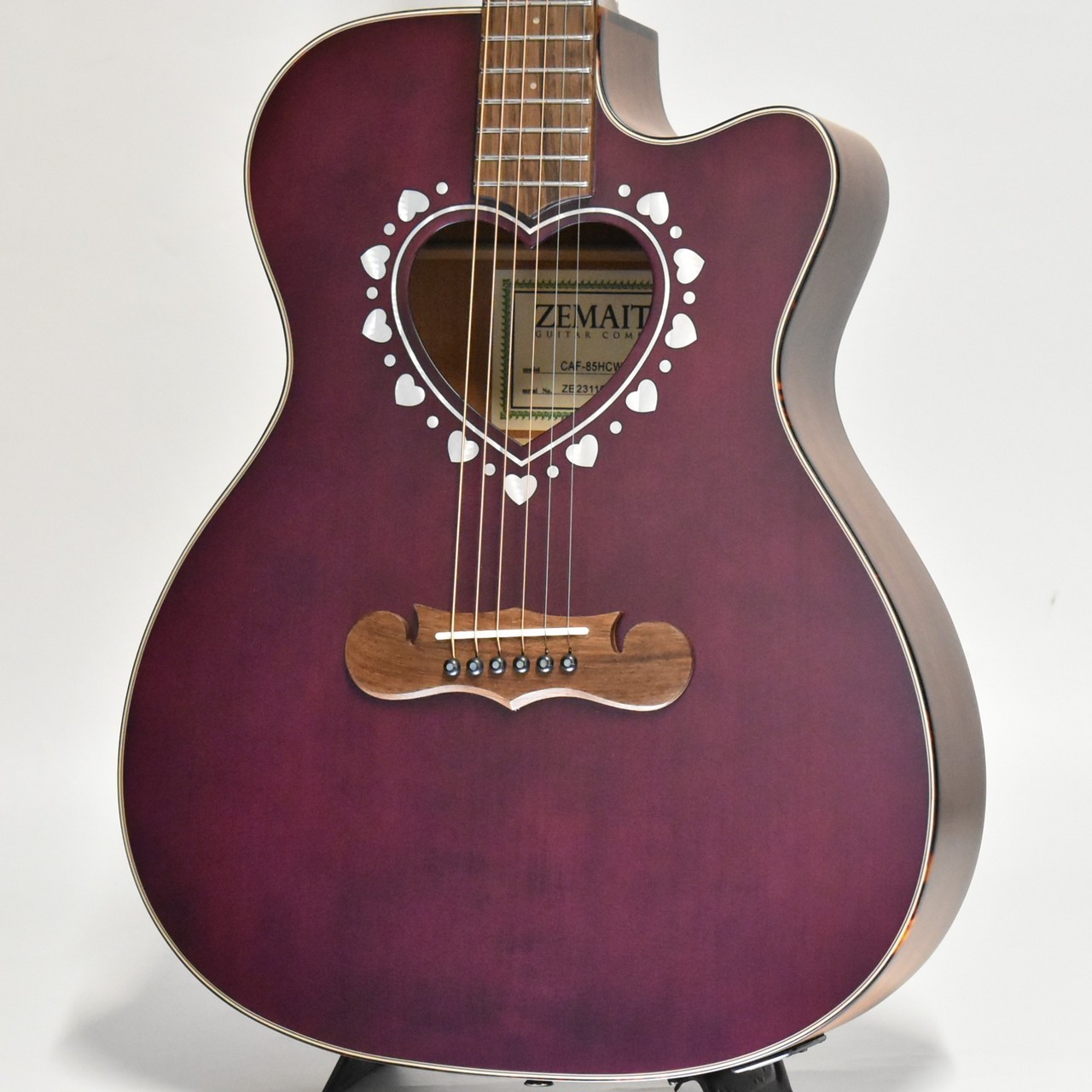 Zemaitis CAF-85HCW Purple Mother of Pearl 【スプルース