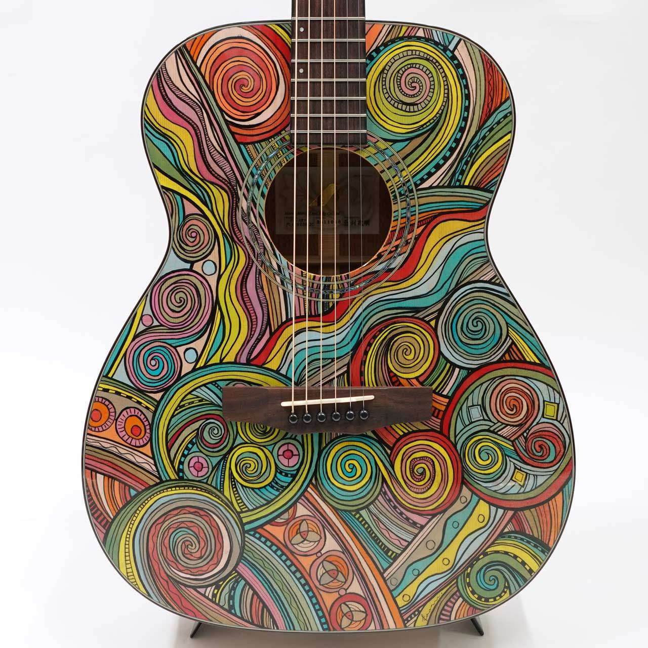 ★MORRIS Wシリーズ　ストリートミュージシャンに贈る舞台【彫刻装飾ギター】 Morris FE-ART PSYCHEDELIC（新品/送料無料）【楽器検索デジマート】