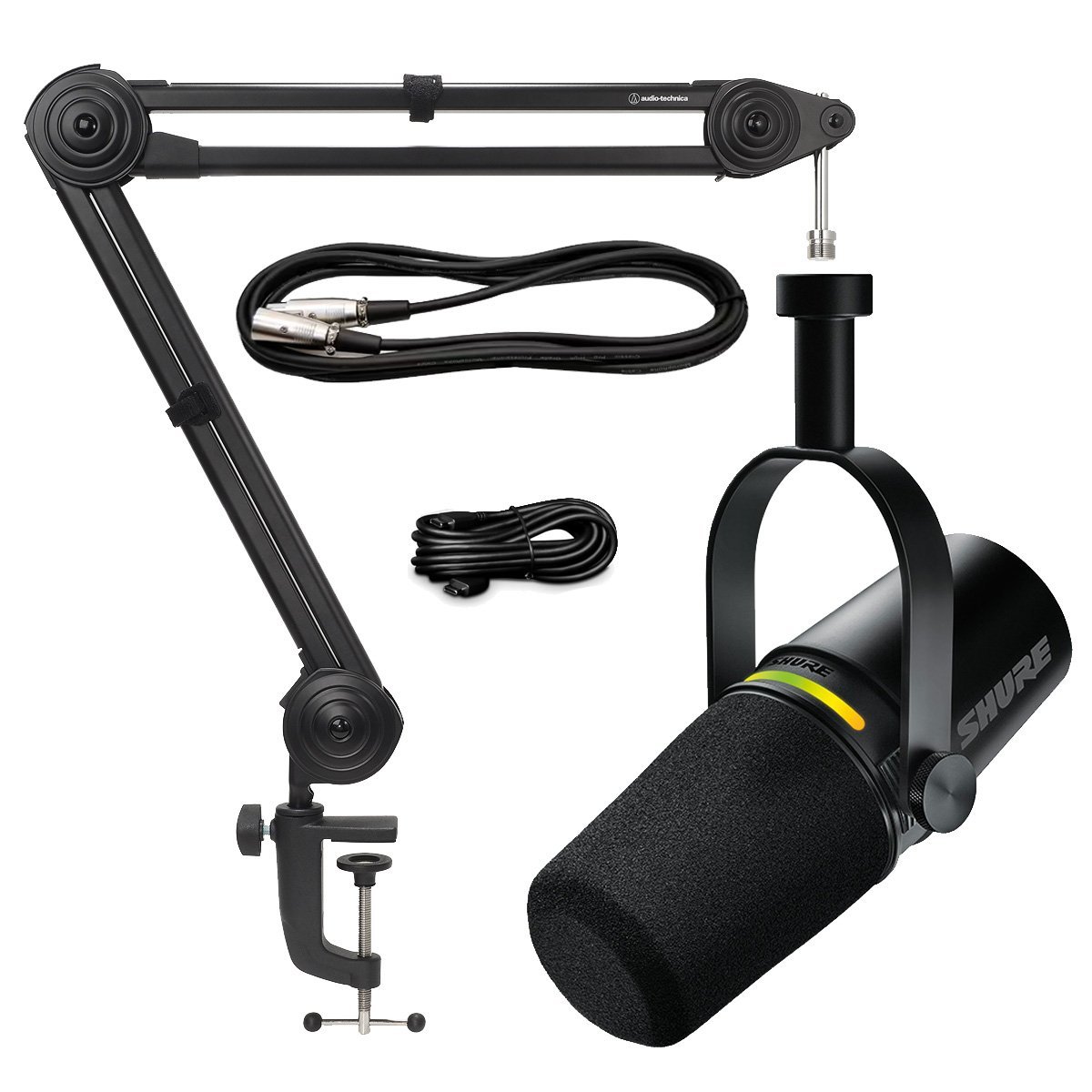 SHURE シュア MV7+（オーディオテクニカ AT8700J付き) Amazon.co.jp: ポッドキャスト USB-C XLR カーディオイド ダイナミック