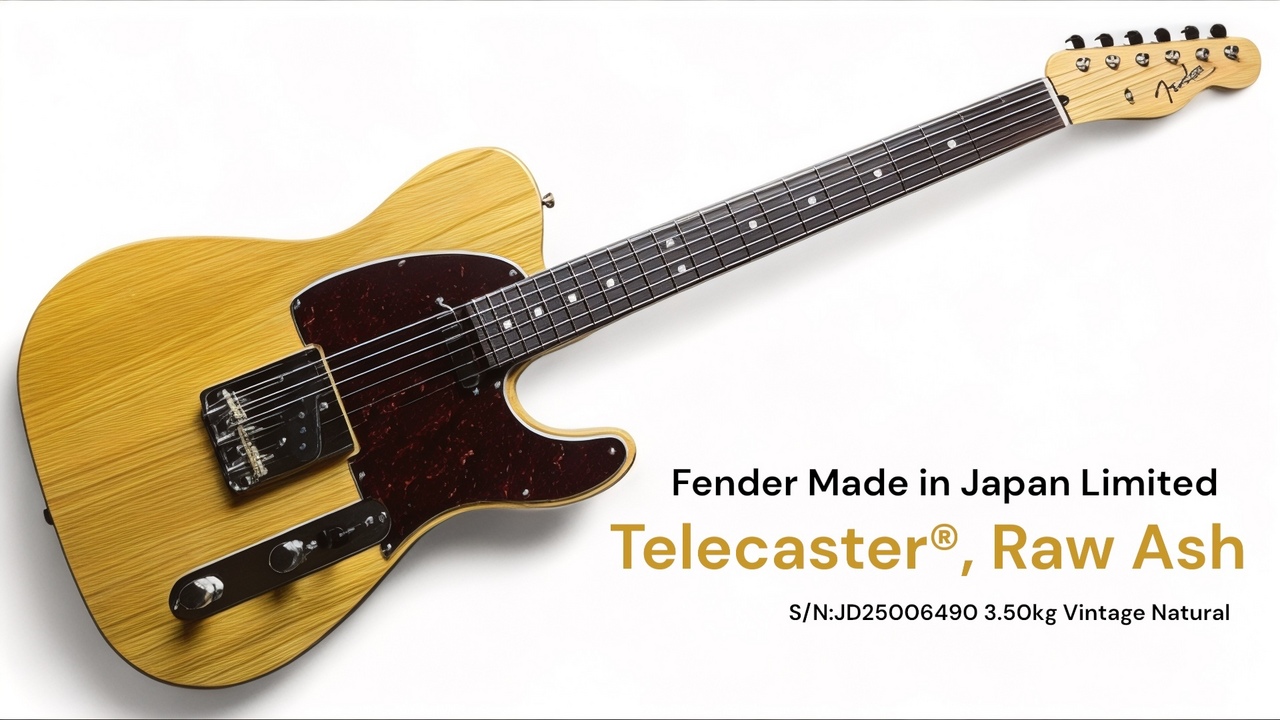 Fender Made in Japan Limited Telecaster®, Raw Ash / Vintage