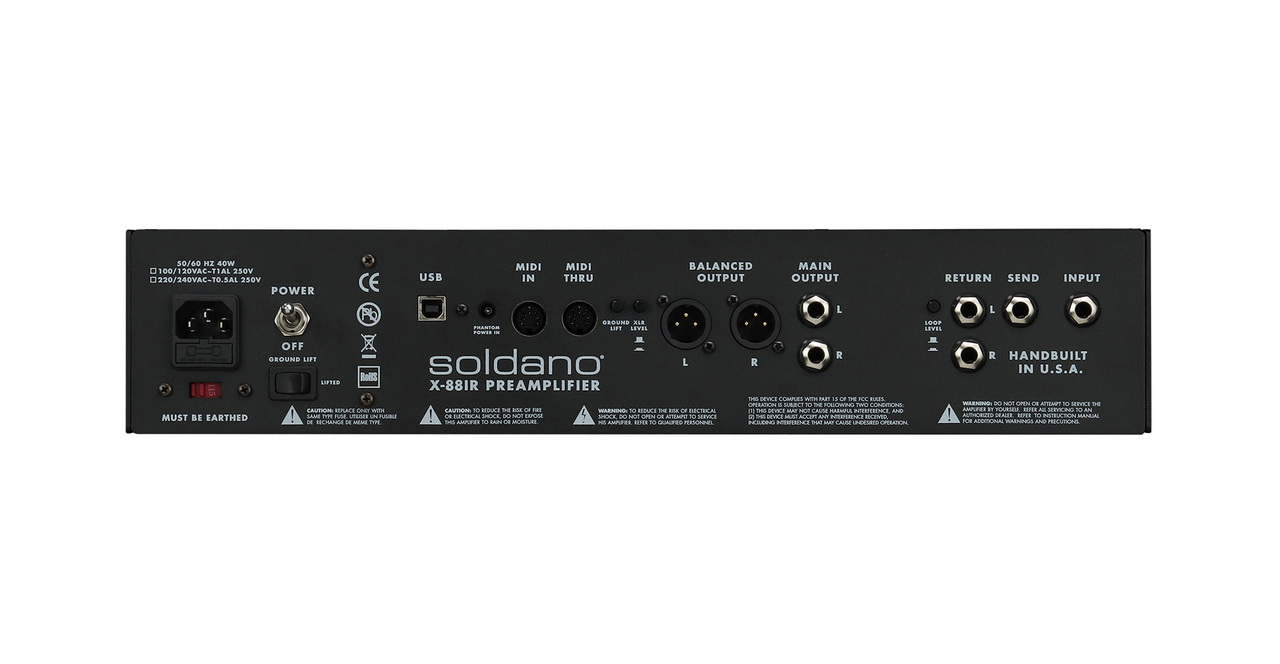 Soldano X88-IR プリアンプ X88-IR - soldano.com