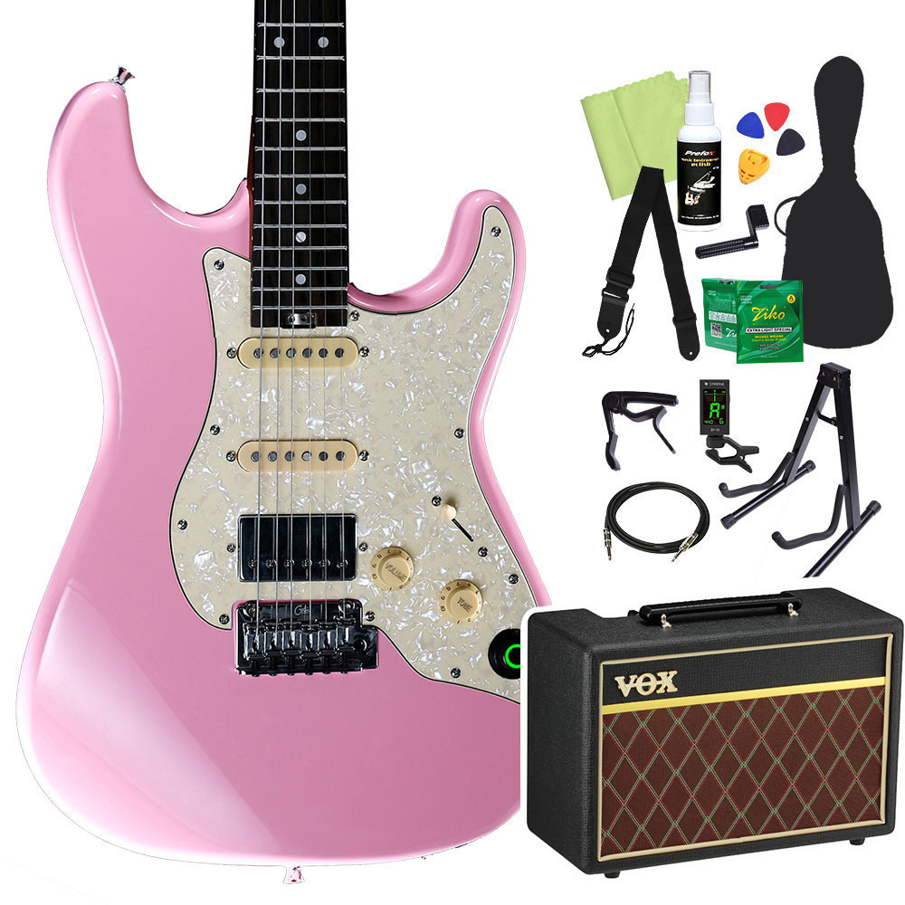 新品未開封品Mooergtrs S800 Pink　エレキギター　ストラトタイプ Mooer GTRS S800 Pink エレキギター(ムーアー 最先端の