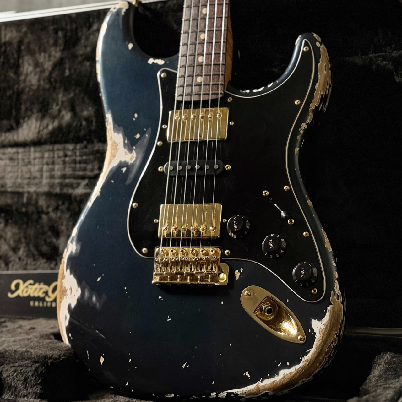 Active EMS パフォーマンスギア　XS　中古品 Xotic XSC-4 5A Flame Maple Neck ~Mercedes Blue~ Heavy Aged
