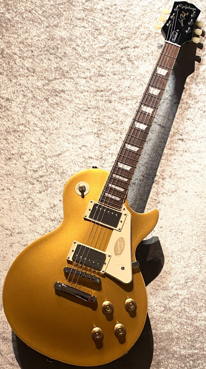 Epiphoneレスポールスタンダード ゴールド Epiphone Les Paul Standard 50s Lefthand Metallic Gold エレキ