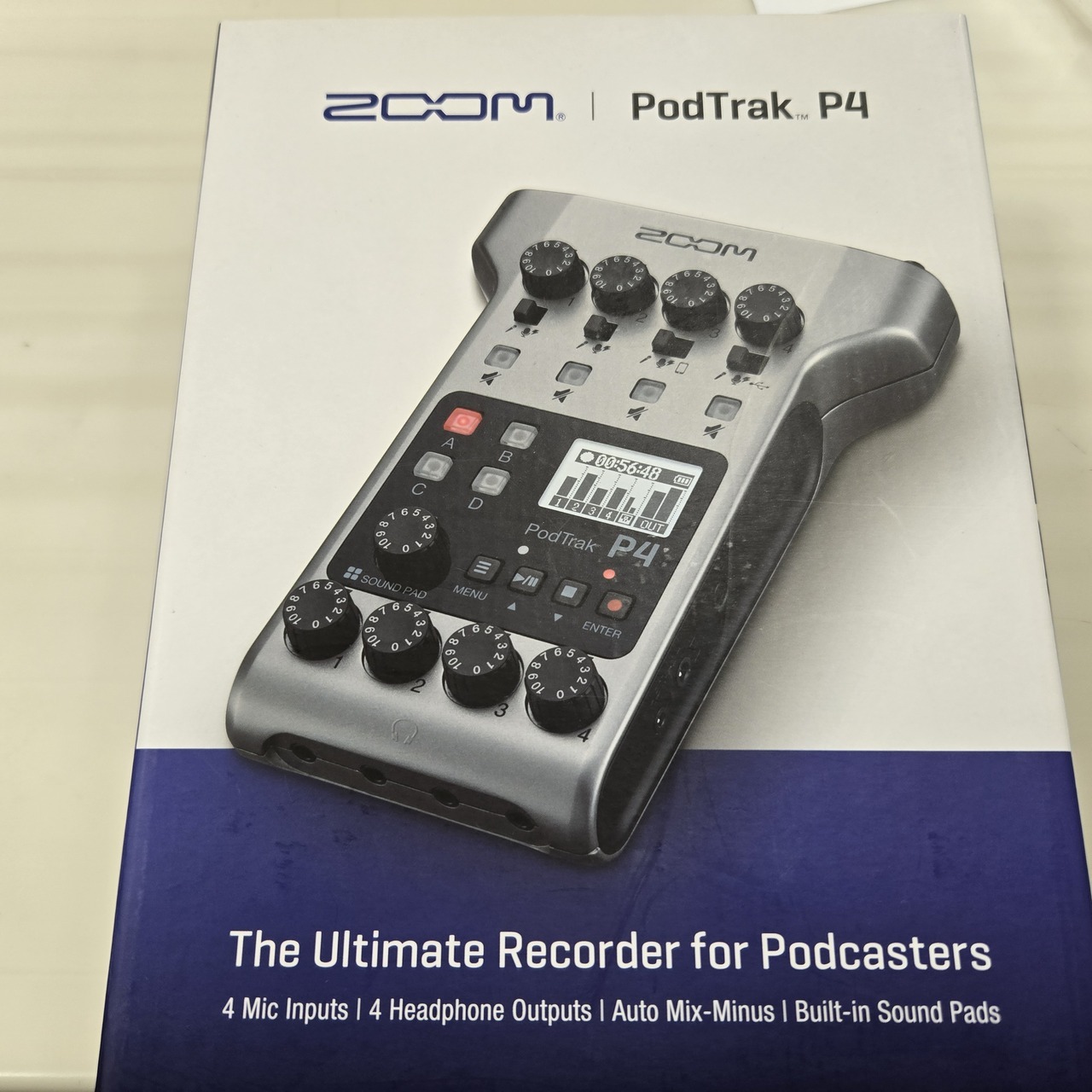 ZOOM PodTrak P4 ポッドキャスト用ポータブルマルチトラック