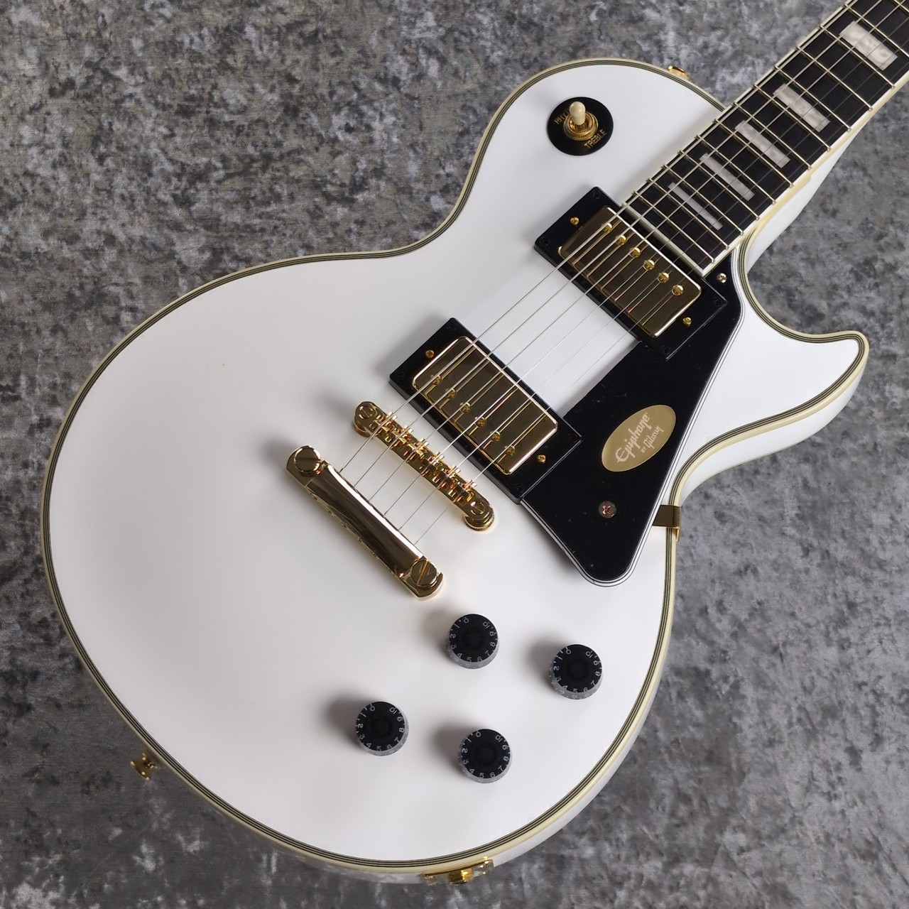 Epiphone Les Paul Custom PRO ホワイト ｜美品 Epiphone Les Paul Custom Pro AWH 2016年製（中古/送料無料
