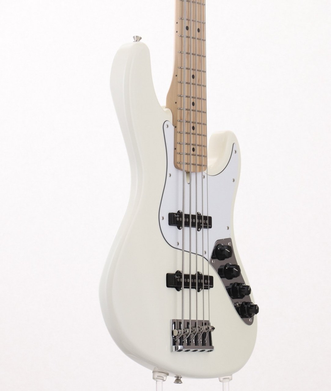 ベース Fender Limited Deluxe Jazz Bass V Fender Made in Japan Limited Deluxe Jazz Bass V Arctic White