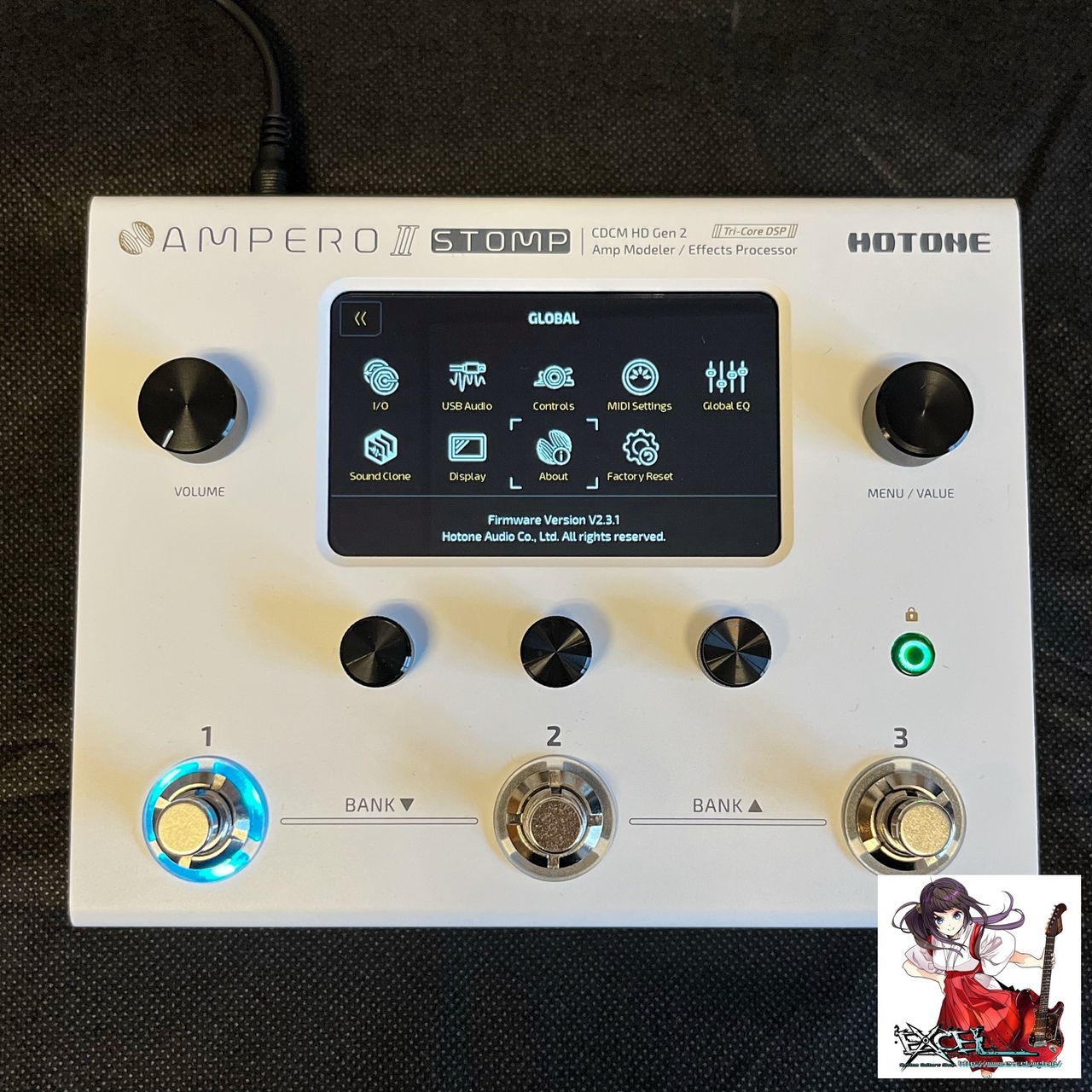 HOTONE AMPERO II STOMP (AMPERO2 STOMP) FW.2.3.1アップデート済み