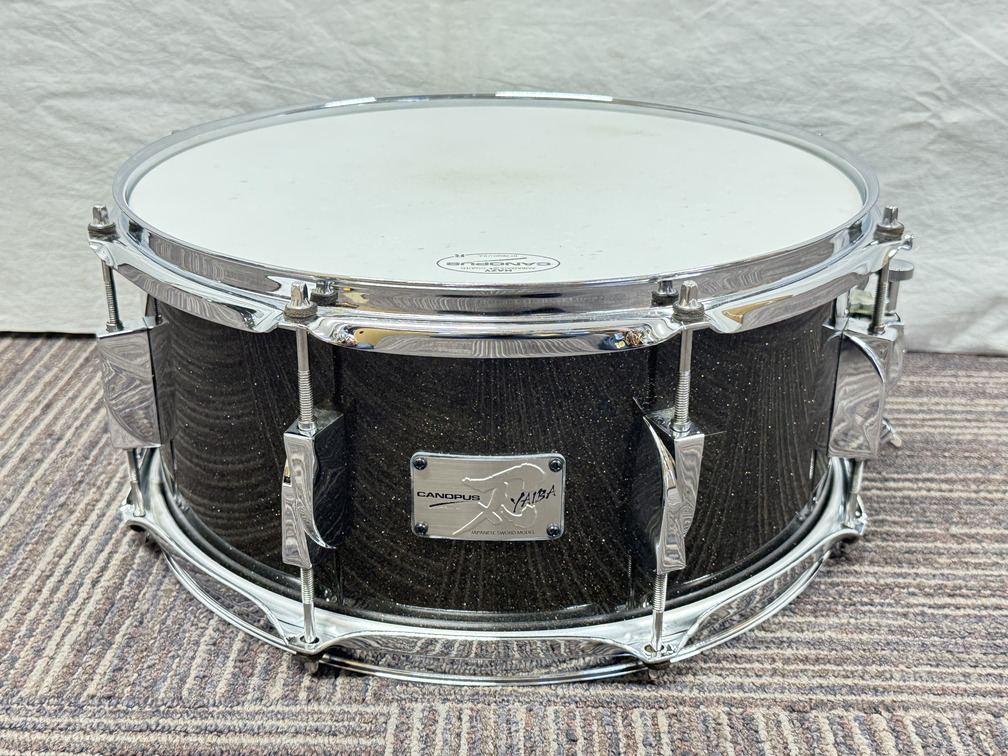 canopus USED CANOPUS YAIBA2 6.5x14 Snare Drum Ice Black Sparkle LQ