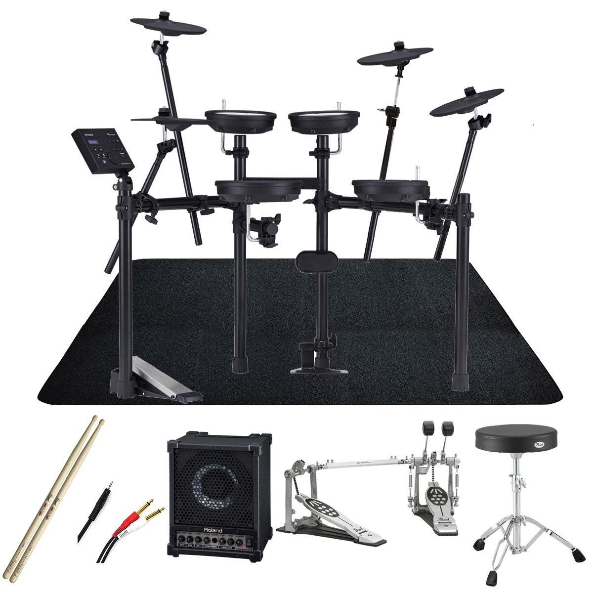 Roland TD-07DMK 3シンバルアップグレード・モニターアンプ PEARL