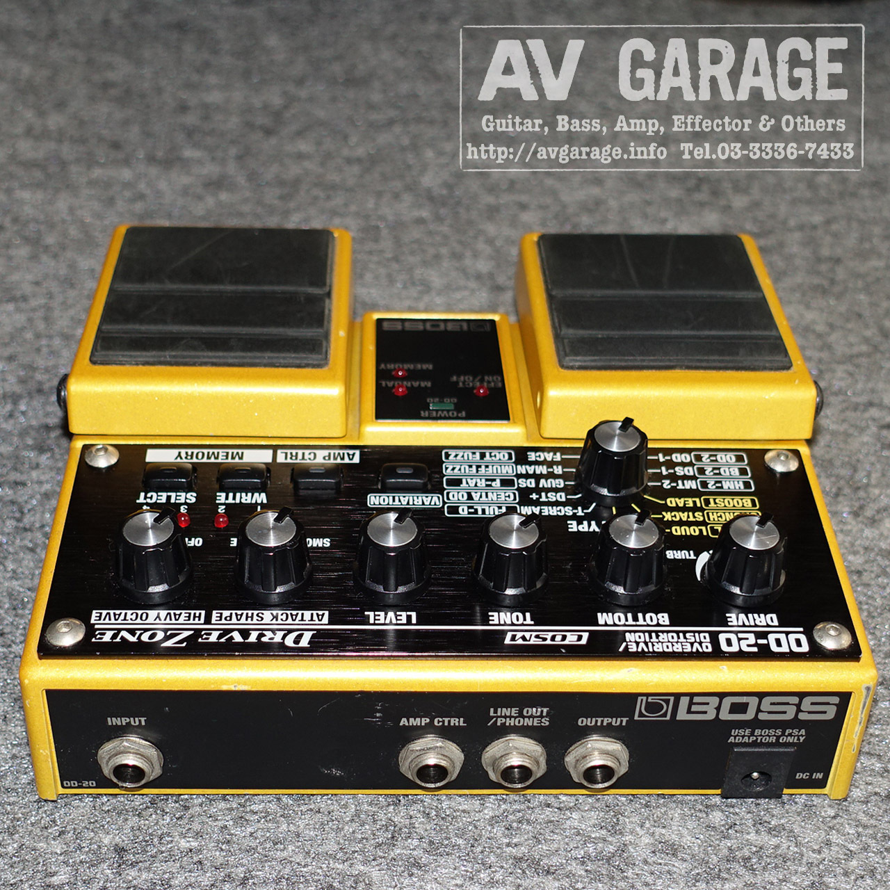 BOSS OD-20 DRIVE ZONE Overdrive/Distortion（中古）【楽器検索