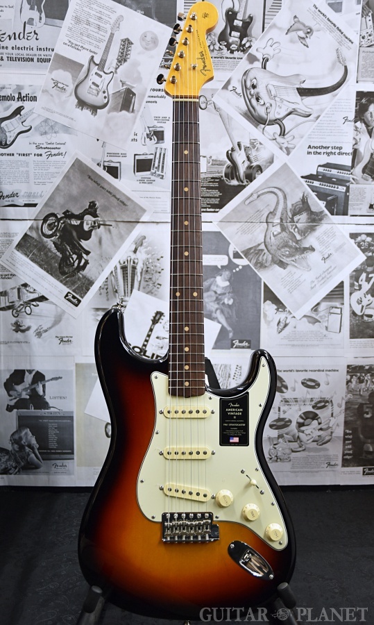 Fender American Vintage II 1961 Stratocaster -3 Color Sunburst