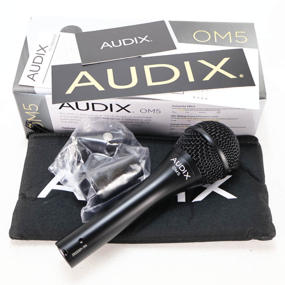 AUDIX オーディックス　ダイナミックマイク　OM5 美品　袋付き　ヴォーカル Audix 【中古】 AUDIX OM5 ボーカル用ダイナミックマイク オー