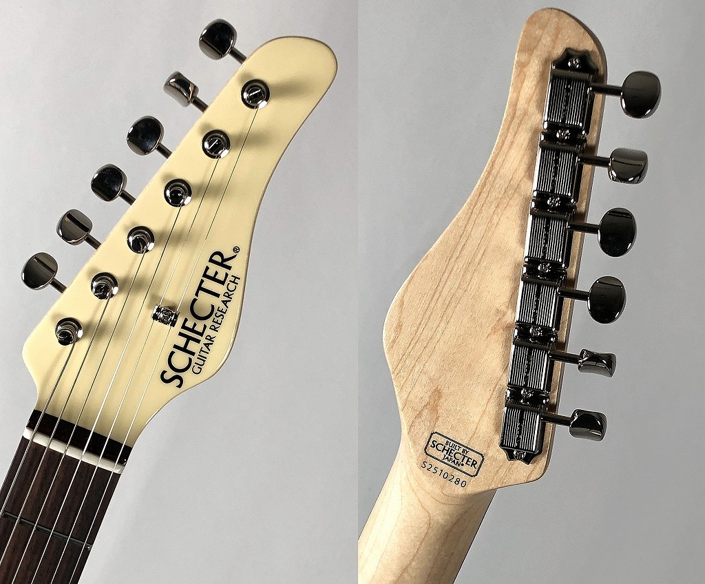 poteto　宇宙柄　ホワイト×ベージュ　6点　オーダー SCHECTER 【クロサワ楽器オーダーモデル】PS-JG-KC -Olympic White