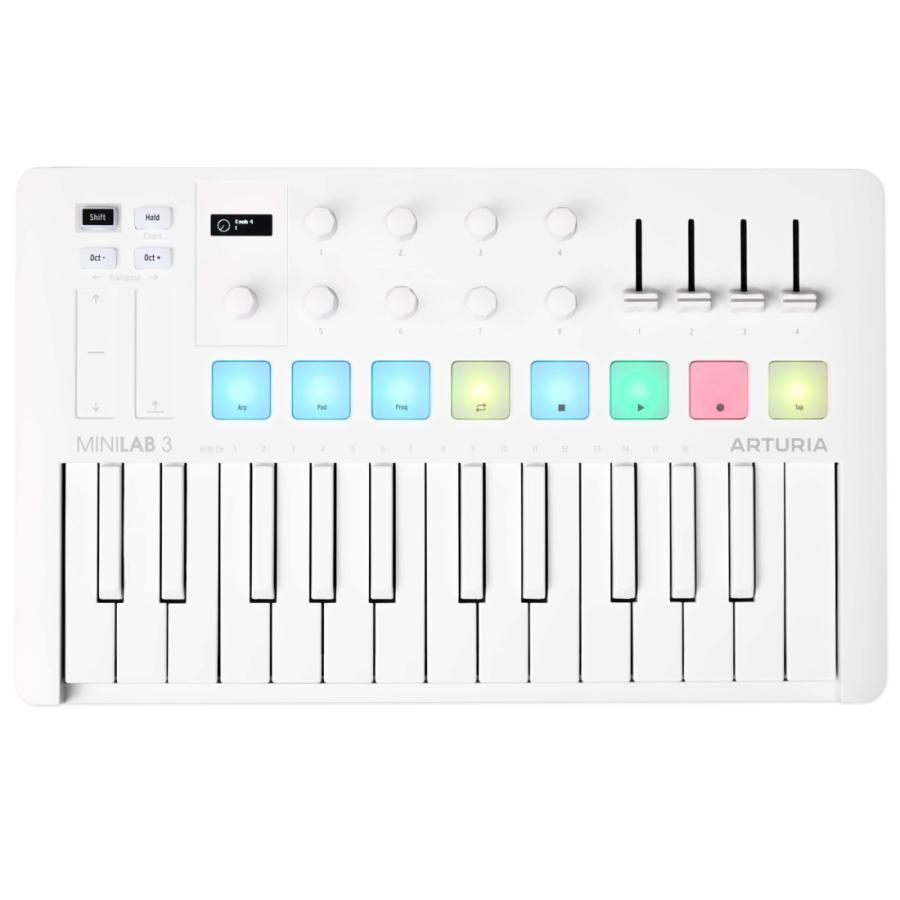 _MiniLab 3 Alpine White （入手困難 + ほぼ新品） Arturia MiniLab 3 Alpine White（新品特価）【楽器検索デジマート】