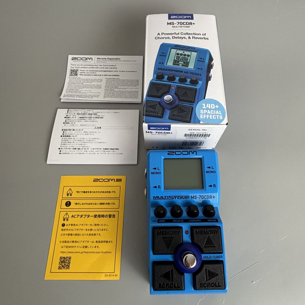 ZOOM MS-70CDR+ ストンプボックス 空間系エフェクター ズーム（中古