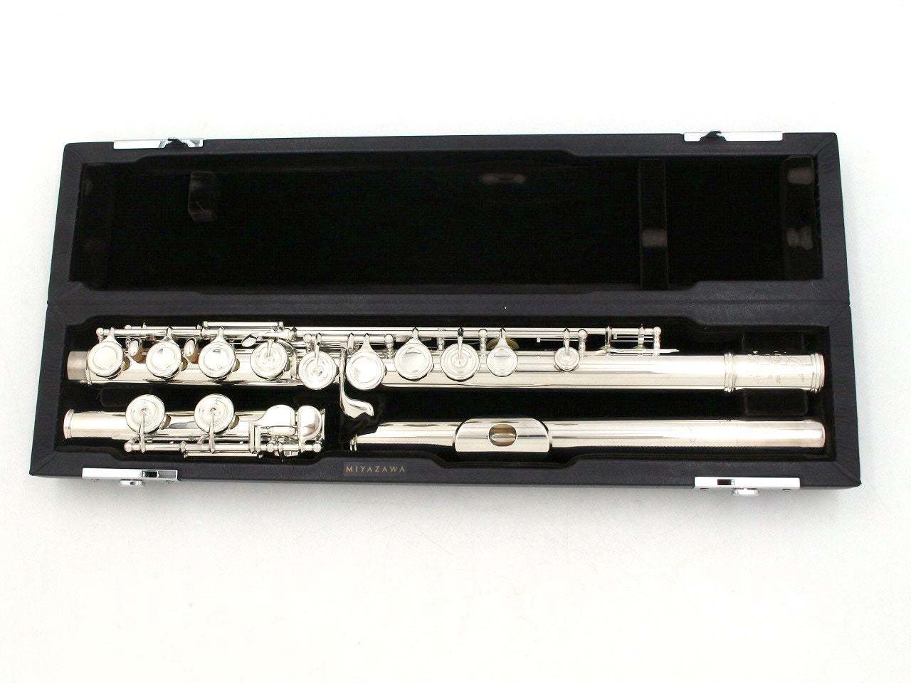 MIYAZAWA フルート リッププレート銀製 ケース、バッグ付き MIYAZAWA フルート BR102E リッププレート・ライザー・接続管銀製