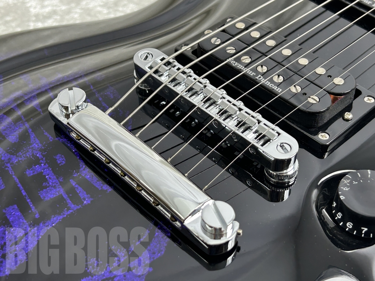 ESP D-KV-7st(Black w/Purple Sparkle Skull)（新品特価/送料