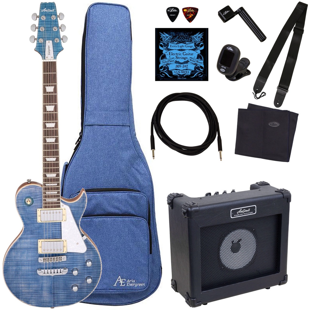 Aria Pro II Evergreen エレキギター 専用ギグバッグ付き Aria Pro II Evergreen エレキギター 専用ギグバッグ付き Amazon