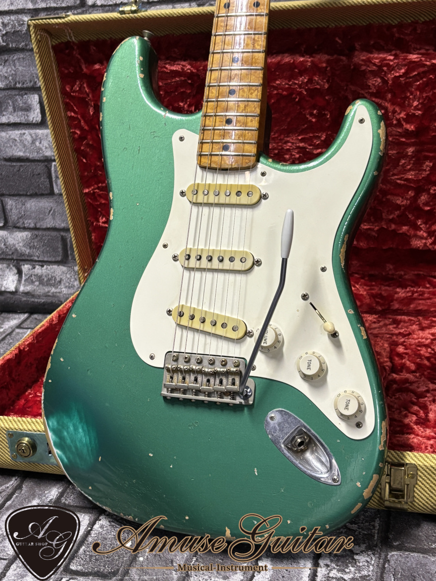 【希少カラー】Fender オリーブグリーン 美品 本体のみ Fender Custom Shop 1958 Relic Stratocaster # Sherwood Green