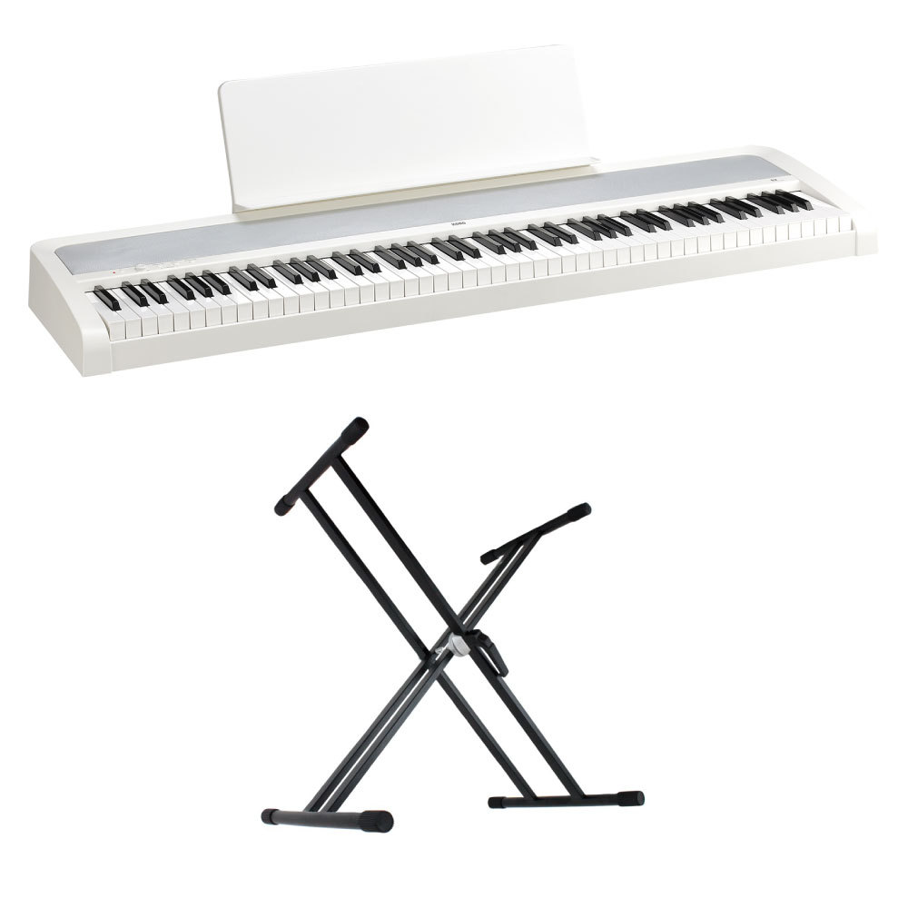 KORG コルグ B2 WH 電子ピアノ Dicon Audio KS-020 X型キーボードスタンド  2点セット（新品/送料無料）【楽器検索デジマート】