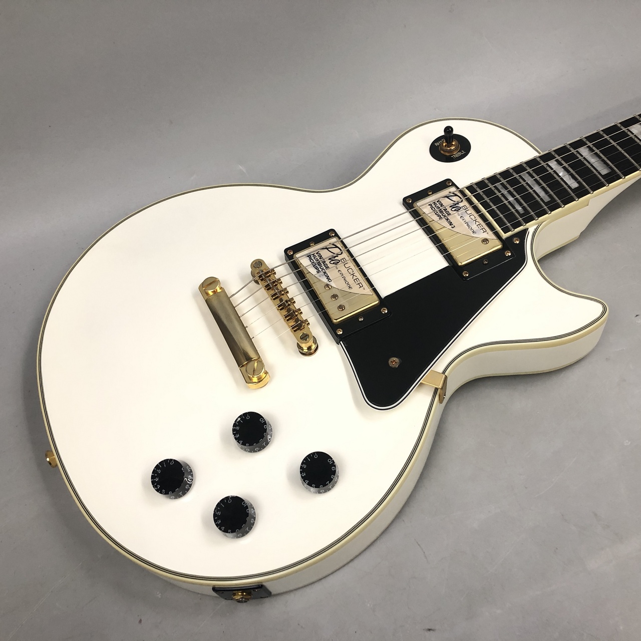 もんepiphone レスポールカスタムプロ　2016年製 Epiphone Les Paul Custom Pro AWH 2016年製（中古/送料無料