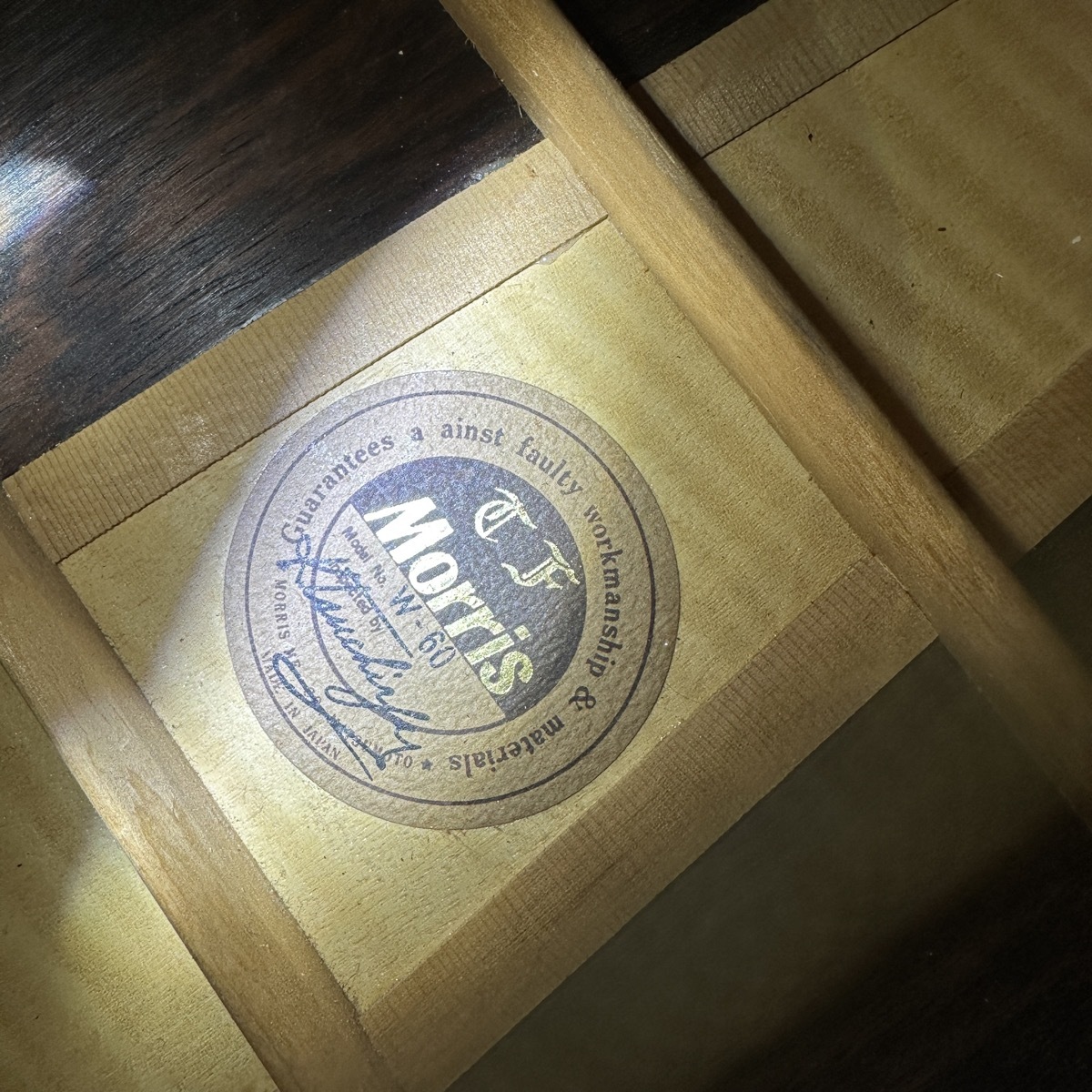 Morris W-60 TF Acoustic Guitar Made in Japan（中古/送料無料