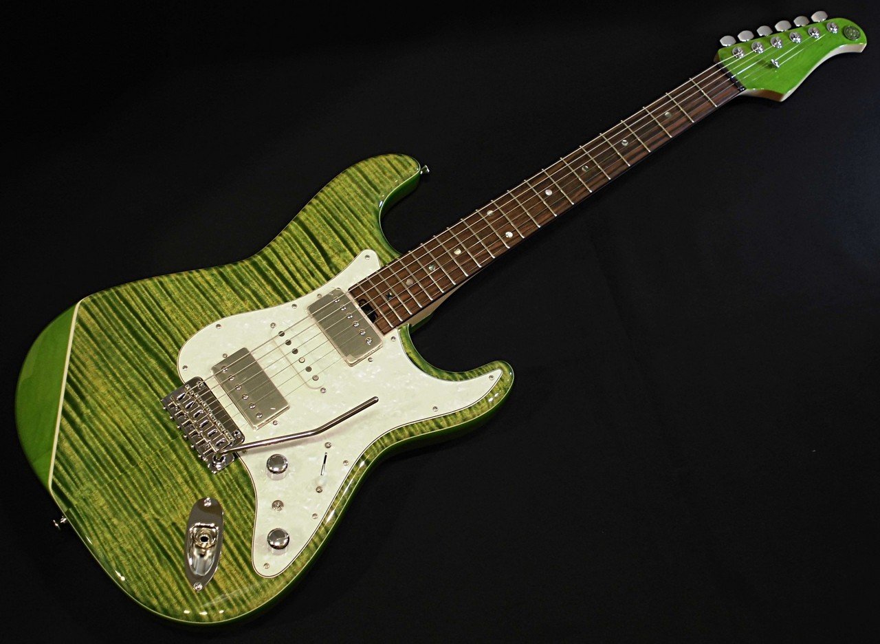むかつき　日本語foil 初版4枚セット Kz Guitar Works Kz ST Trad 22 HSH9 Flamed Maple Top / Yellow