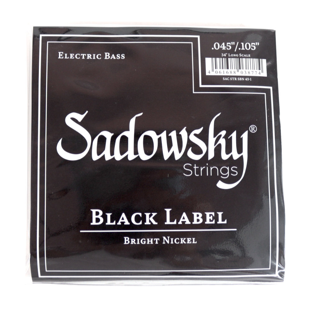 Sadowsky SBN45 Black ブラックラベル ニッケル ベース弦（新品/送料