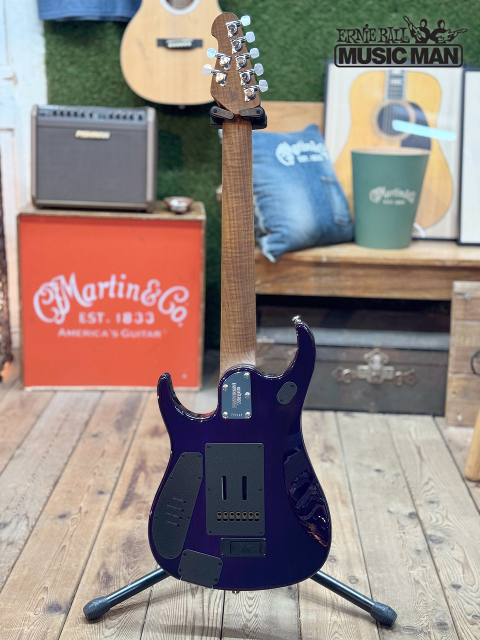 MUSIC MAN 【極杢キルト!】JP-15-7 Purple Nebula Quilt Top【3.61kg