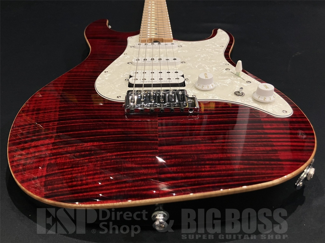 エレキギター レッド 3ピックアップ ESP SNAPPER-CTM-FM / Black Cherry w/Red Pearl Black（新品/送料無料