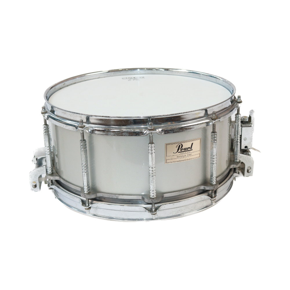 パール　スネアドラム　スチールシェル　スタンド付　中古 Pearl 【中古】 スネアドラム パール Pearl AL-814D Free Floating