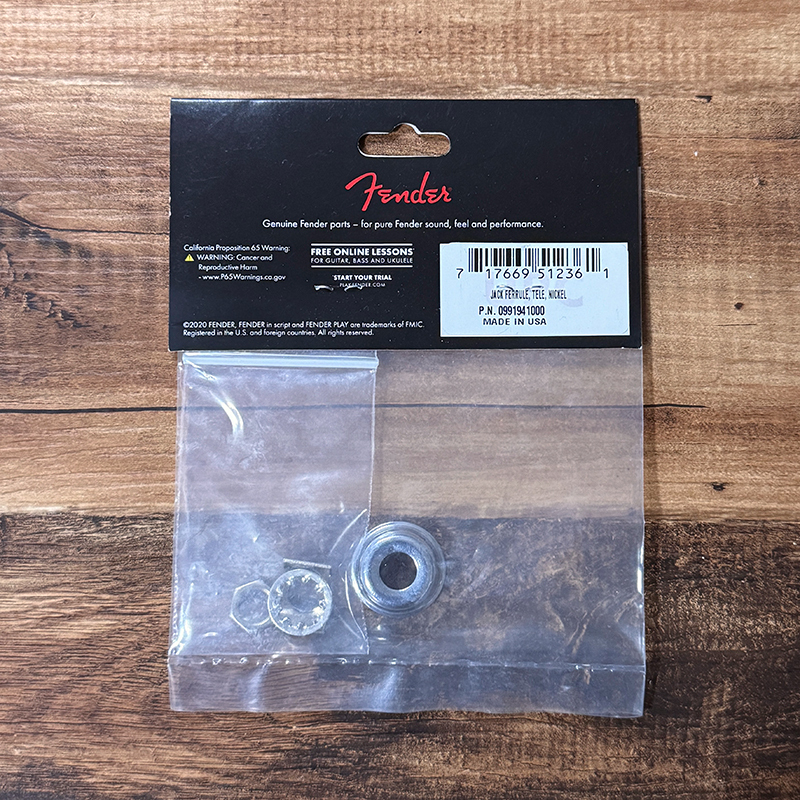 Piastrina Ingresso Jack Fender Originale Piastrina Portajack Originale Fender Per Telecaster/Tele - Nichel, Modello 099-1941-000 Jack Plate Nichelato - Foto 7