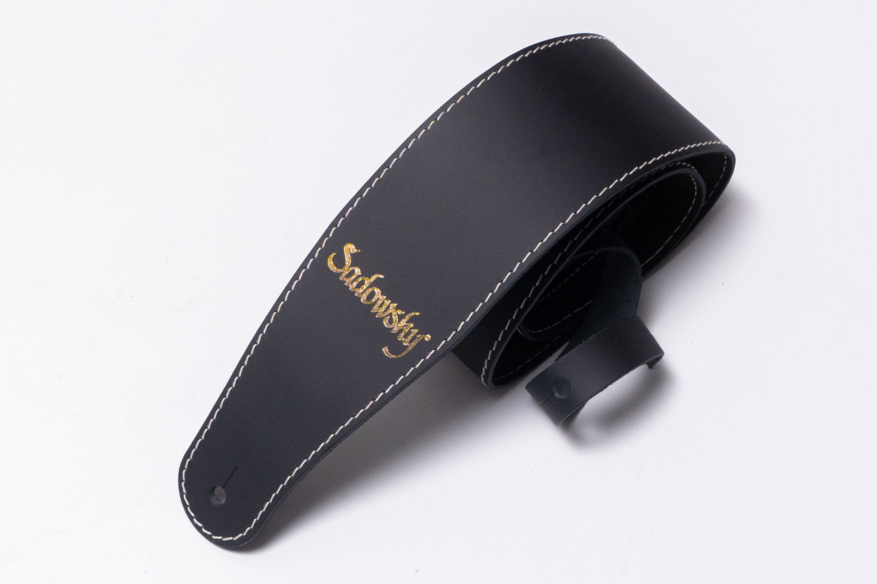 Sadowsky MetroLine Genuine Leather Bass Strap Black/Gold ベース