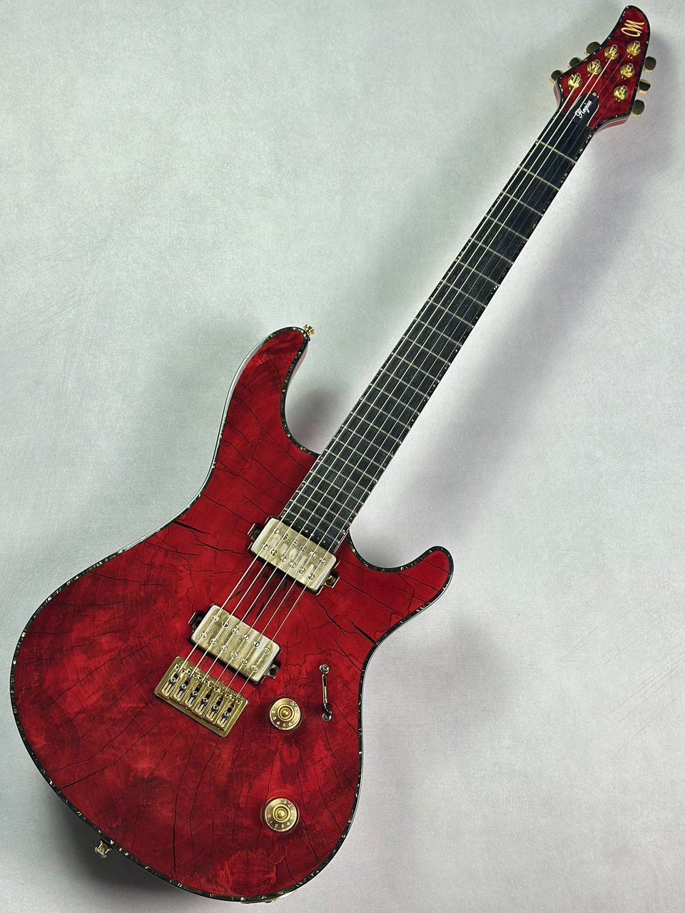 ギター Mayones Regius6 REG6-TJNSBKM BareKnuckle Mayones Regius 6 Guitar, Supernova Blue Gloss, Burl Maple